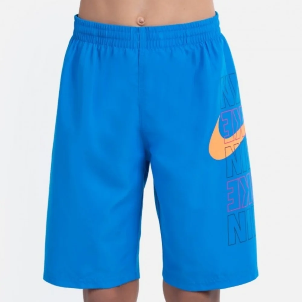 NIKE B BLOCK LOGO 8IN SWIM TRUNKS Size XL